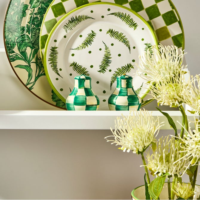 Emerald Check Salt & Pepper Shakers image number 7