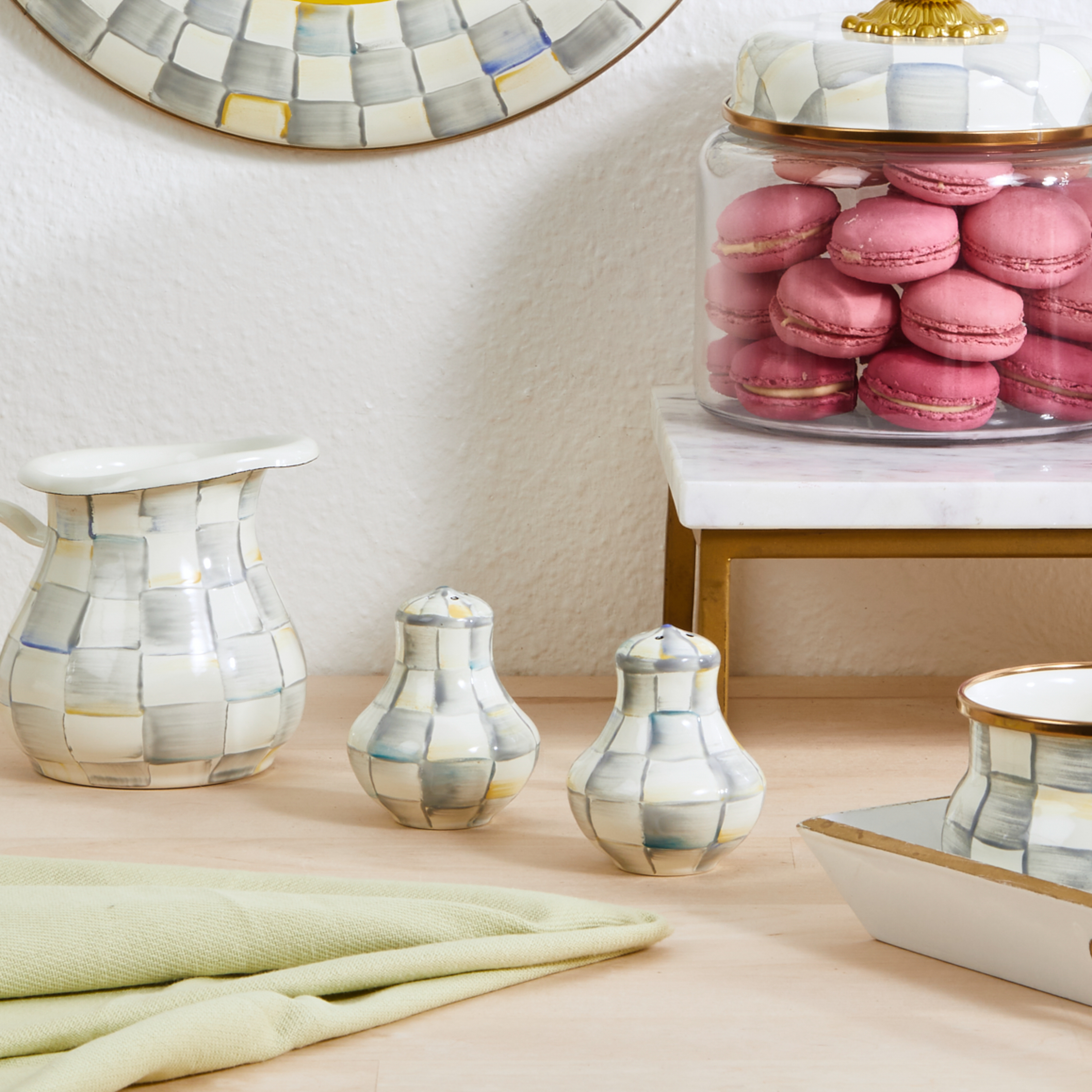 MacKenzie-Childs Sterling Check Salt & Pepper Shakers - Thumbnail 4