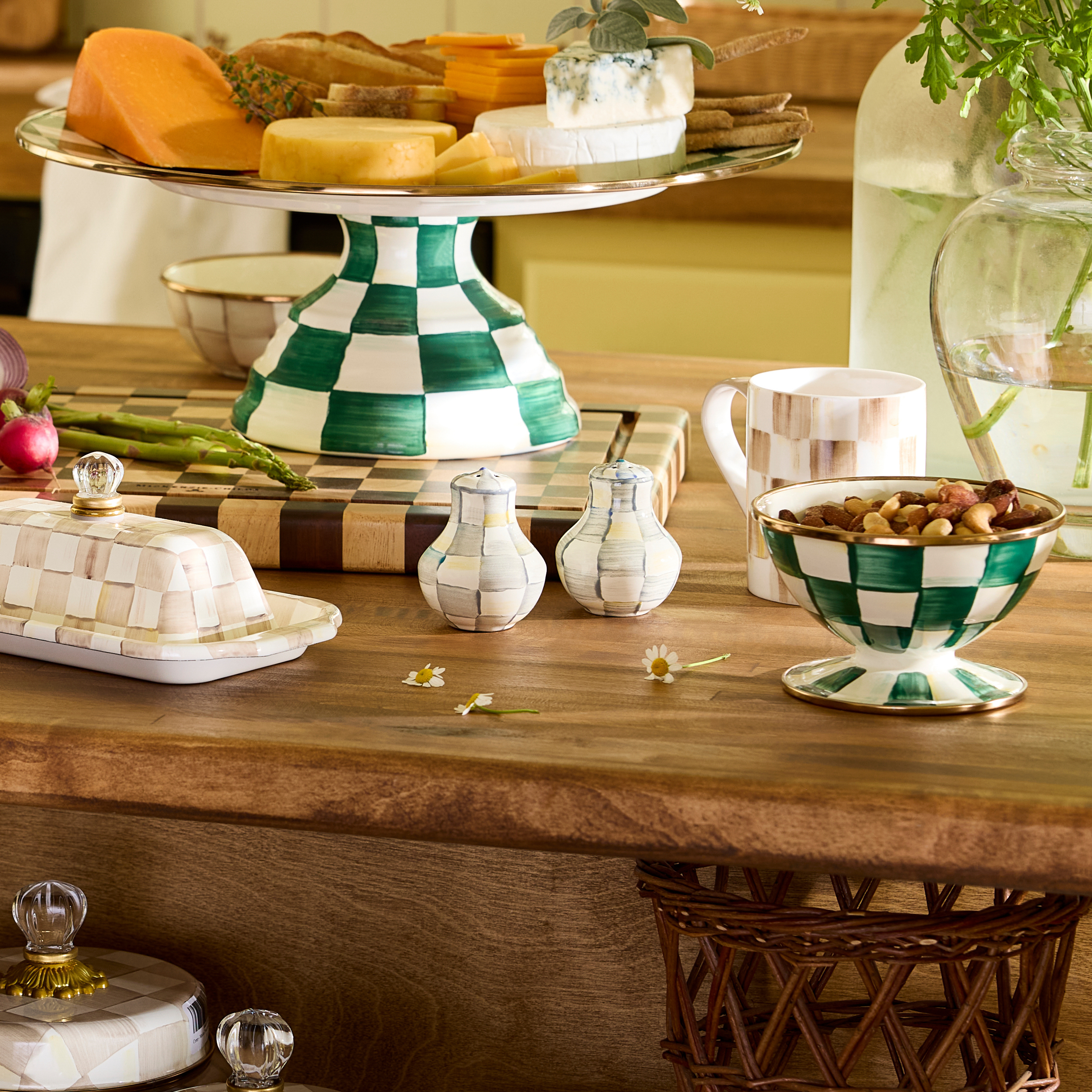 MacKenzie-Childs Sterling Check Salt & Pepper Shakers