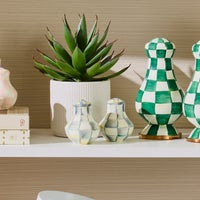 Sterling Check Salt & Pepper Shakers