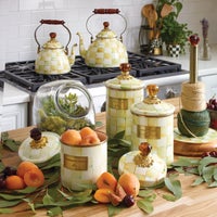 Cookie Jar with Parchment Check Lid