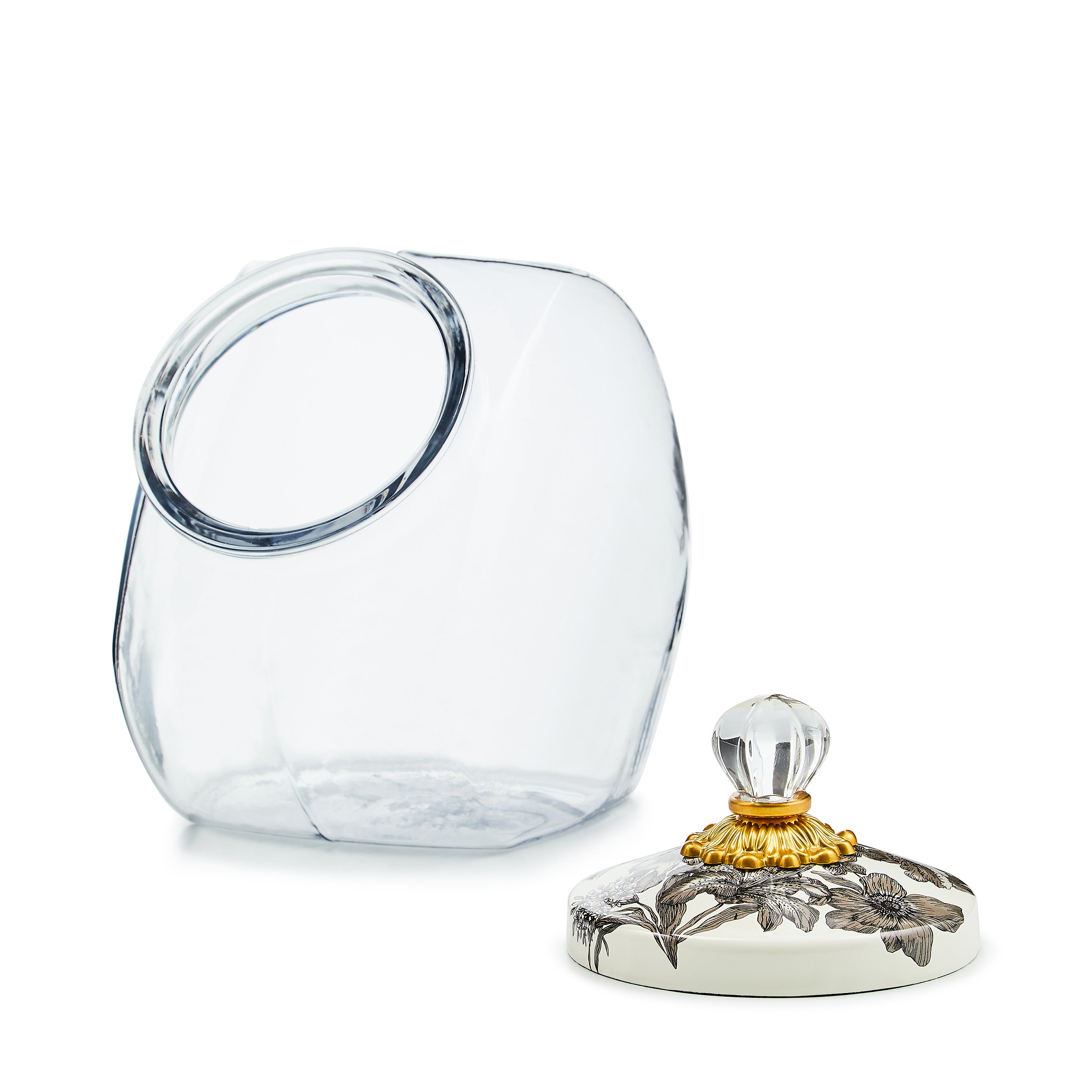 MacKenzie-Childs | Cookie Jar with Sterling English Garden Lid