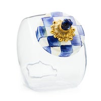 Cookie Jar with Royal Check Lid