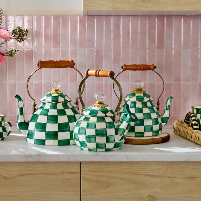 Emerald Check 3 Quart Tea Kettle image number 2