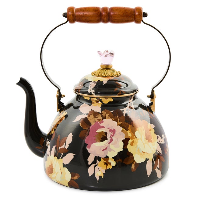 Wild Rose Brown 3 Quart Tea Kettle image number 0
