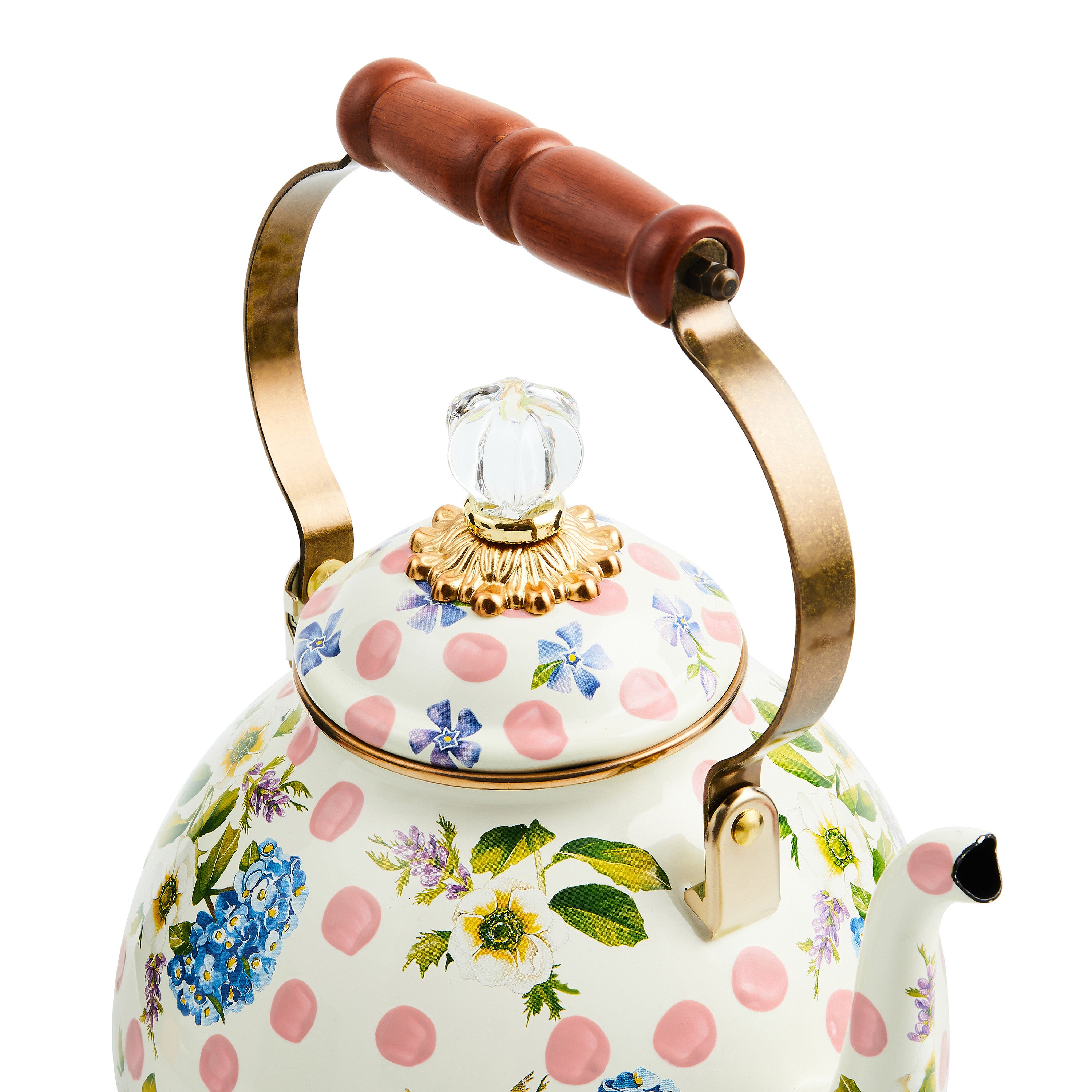 MacKenzie-Childs | Wildflowers Pink 3 Qt. Tea Kettle
