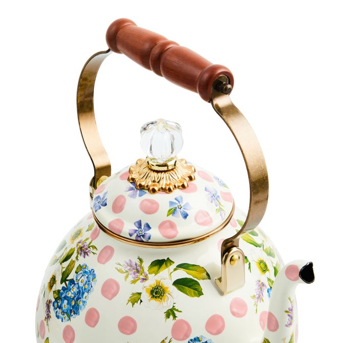 Wildflowers Pink 3 Qt. Tea Kettle image number 2