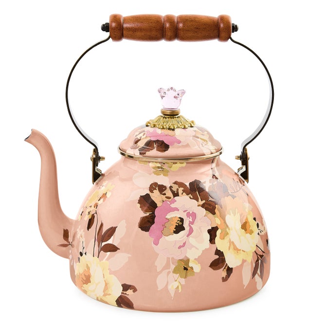Wild Rose Mauve 3 Quart Tea Kettle image number 0