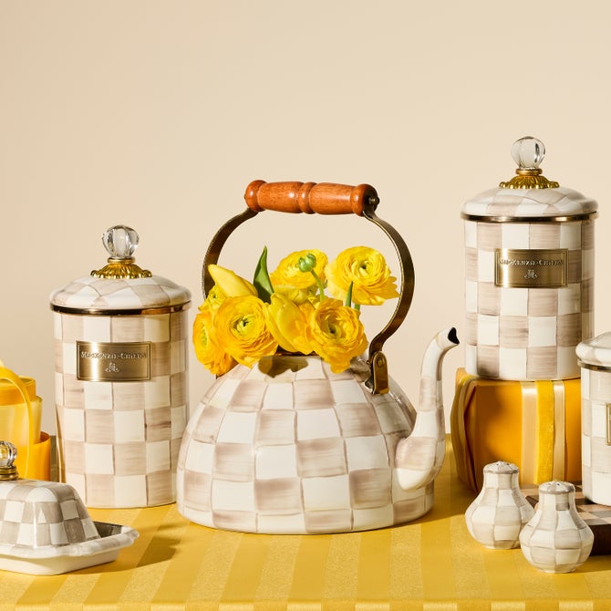 Mocha Check 3 Quart Tea Kettle image number 10