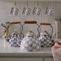 Violet Check 3 Quart Tea Kettle
