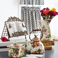 White Flower Market 3 Quart Tea Kettle with Bird