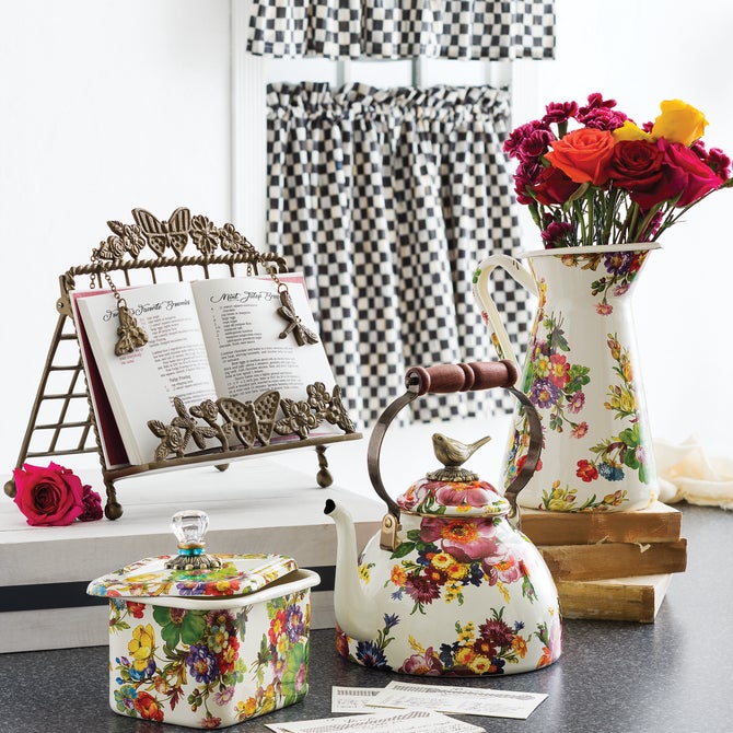 White Flower Market 3 Quart Tea Kettle with Bird image number 7