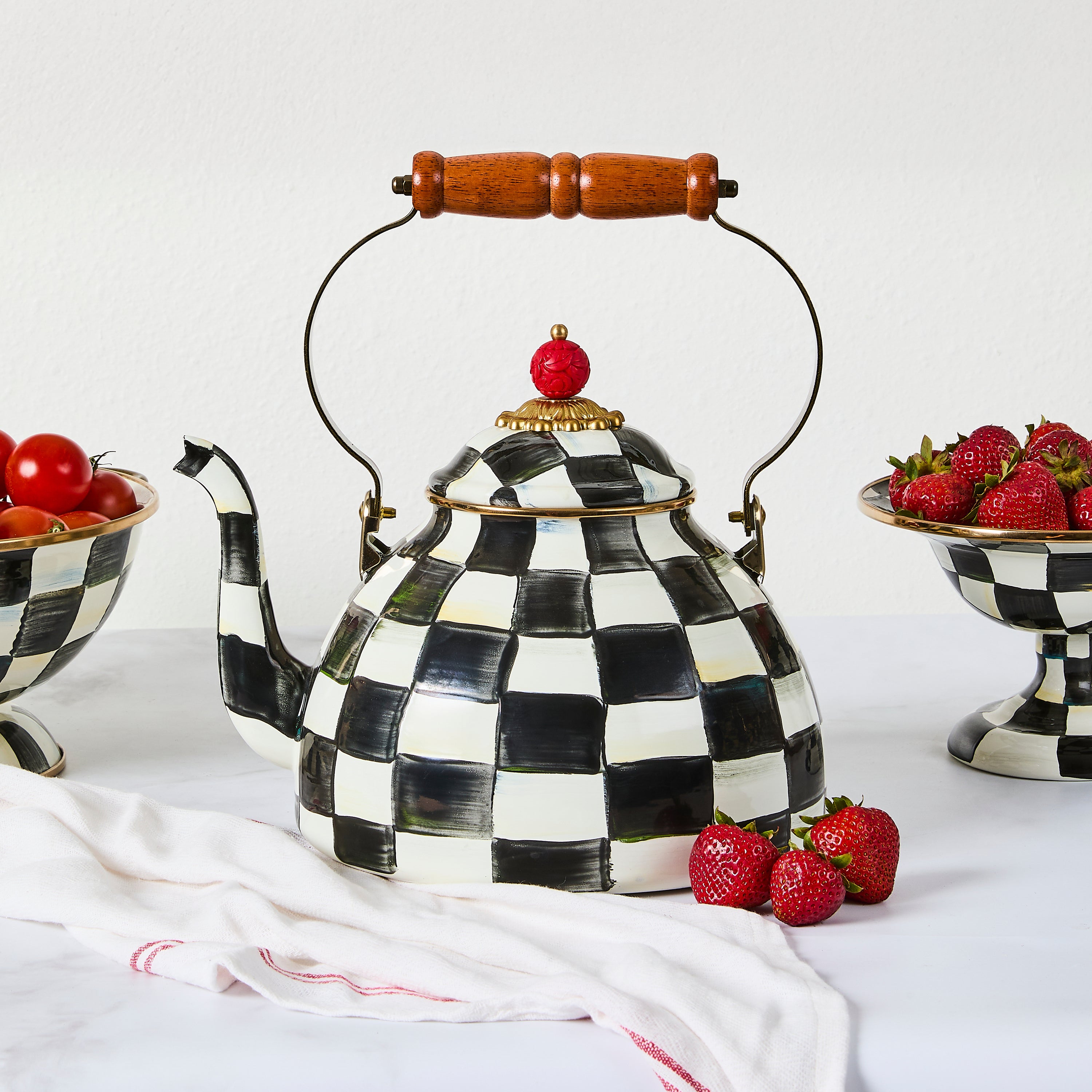 MacKenzie-Childs | Courtly Check 3 Quart Tea Kettle