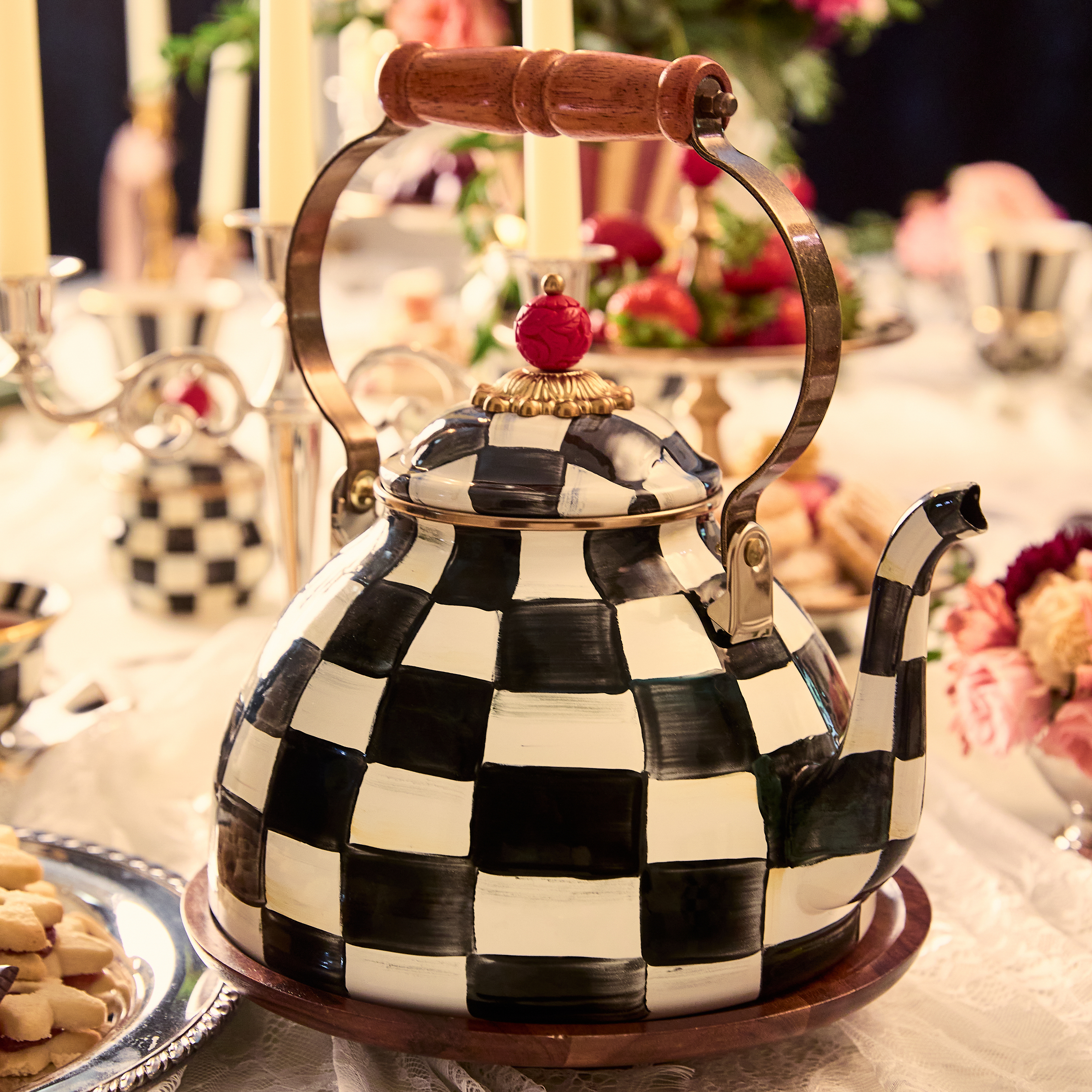 MacKenzie-Childs | Courtly Check 3 Quart Tea Kettle