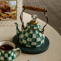 Emerald Check 1 Quart Tea Kettle