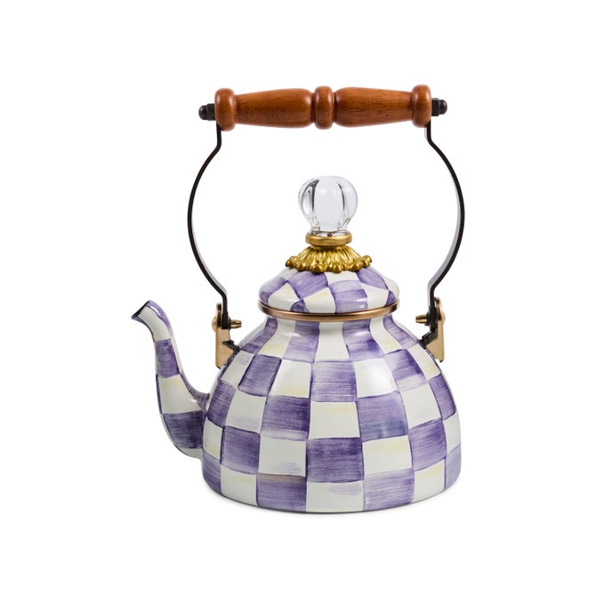 Violet Check 1 Quart Tea Kettle image number 0