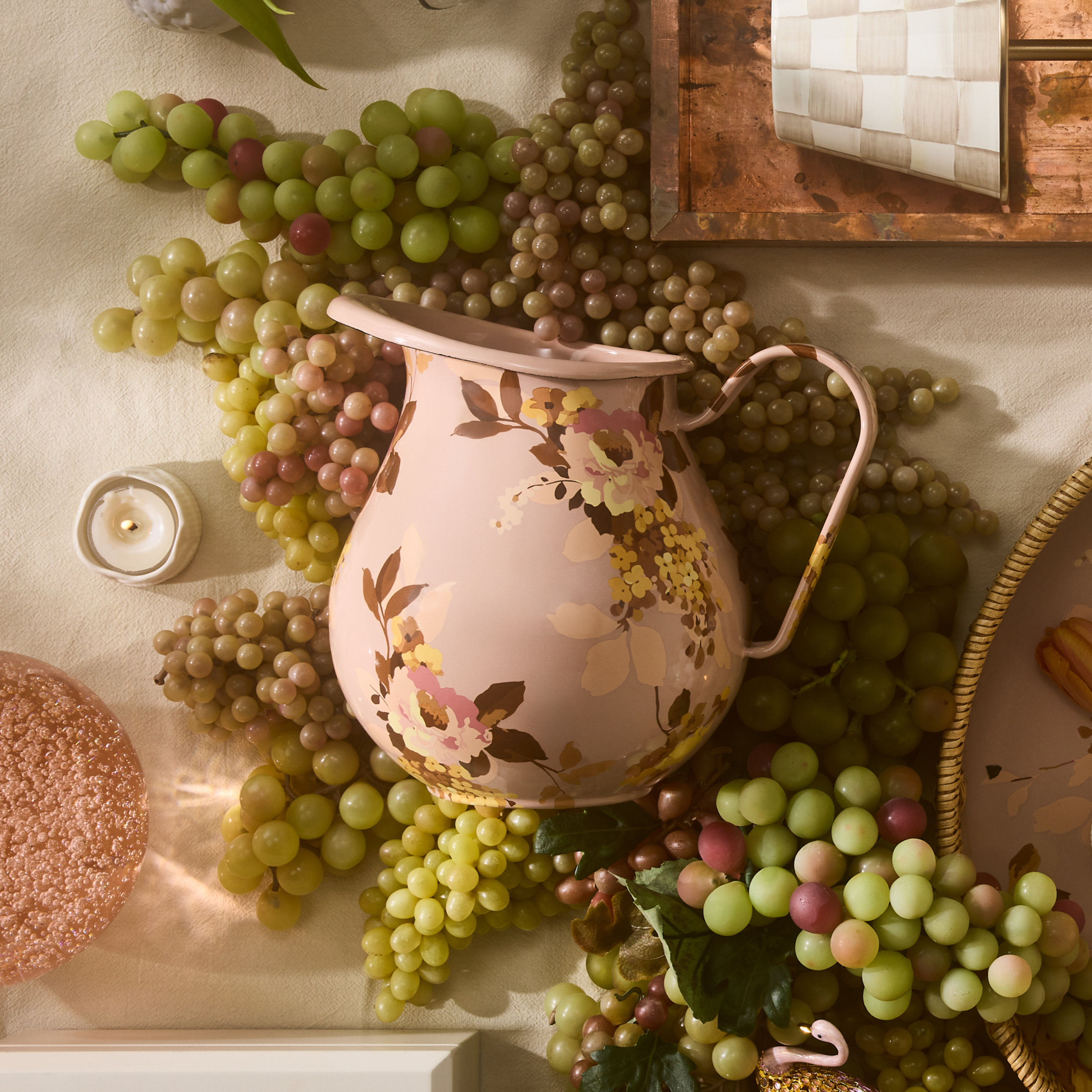 MacKenzie-Childs | Wild Rose Mauve Pitcher