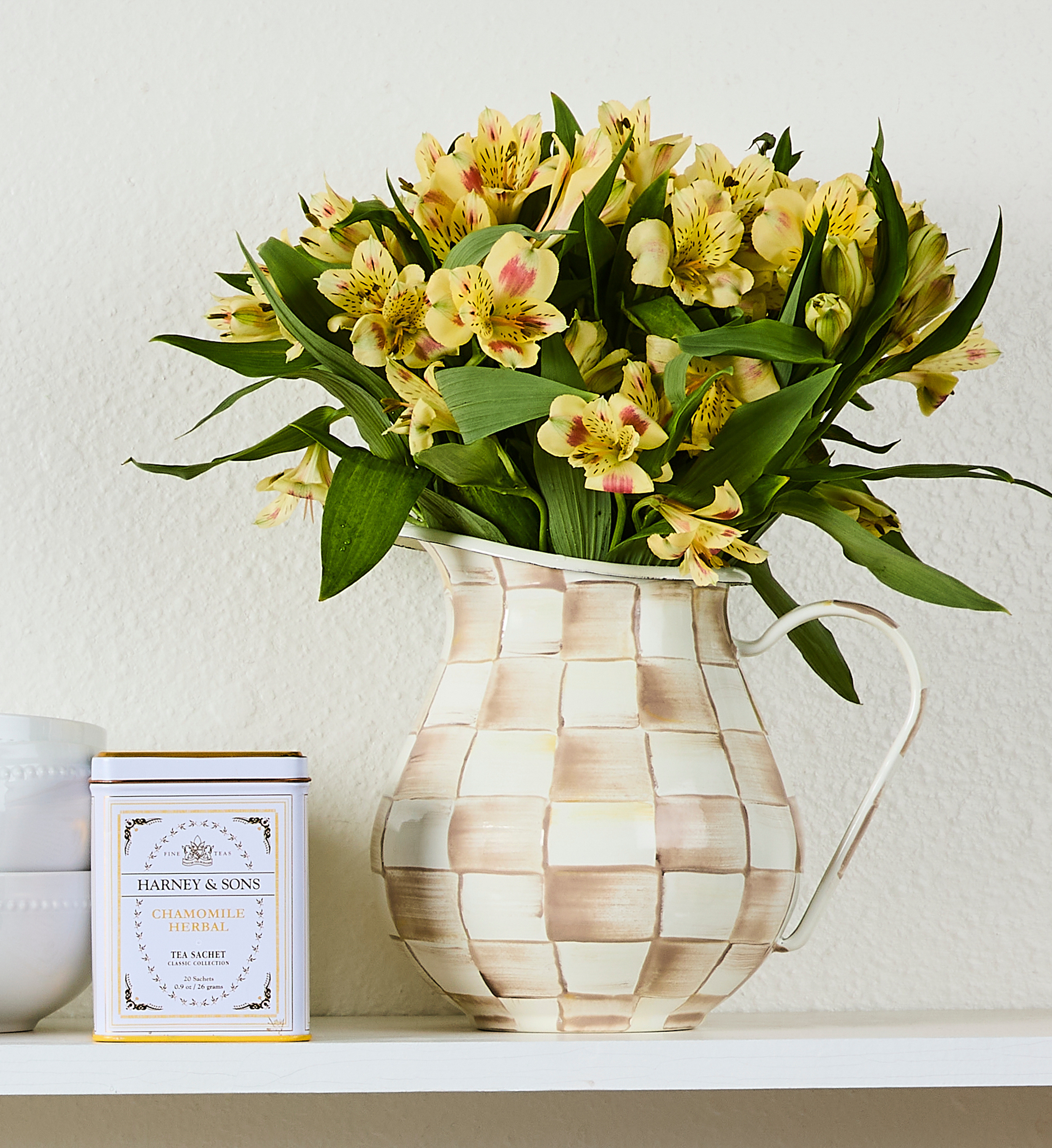 MacKenzie-Childs | Mocha Check Pitcher