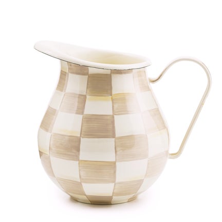 Mocha Check Pitcher