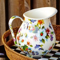 White Flower Market Pitcher