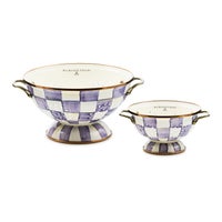 Violet Check Large Colander