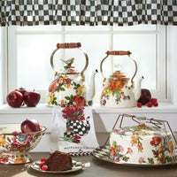 White Flower Market Large Colander