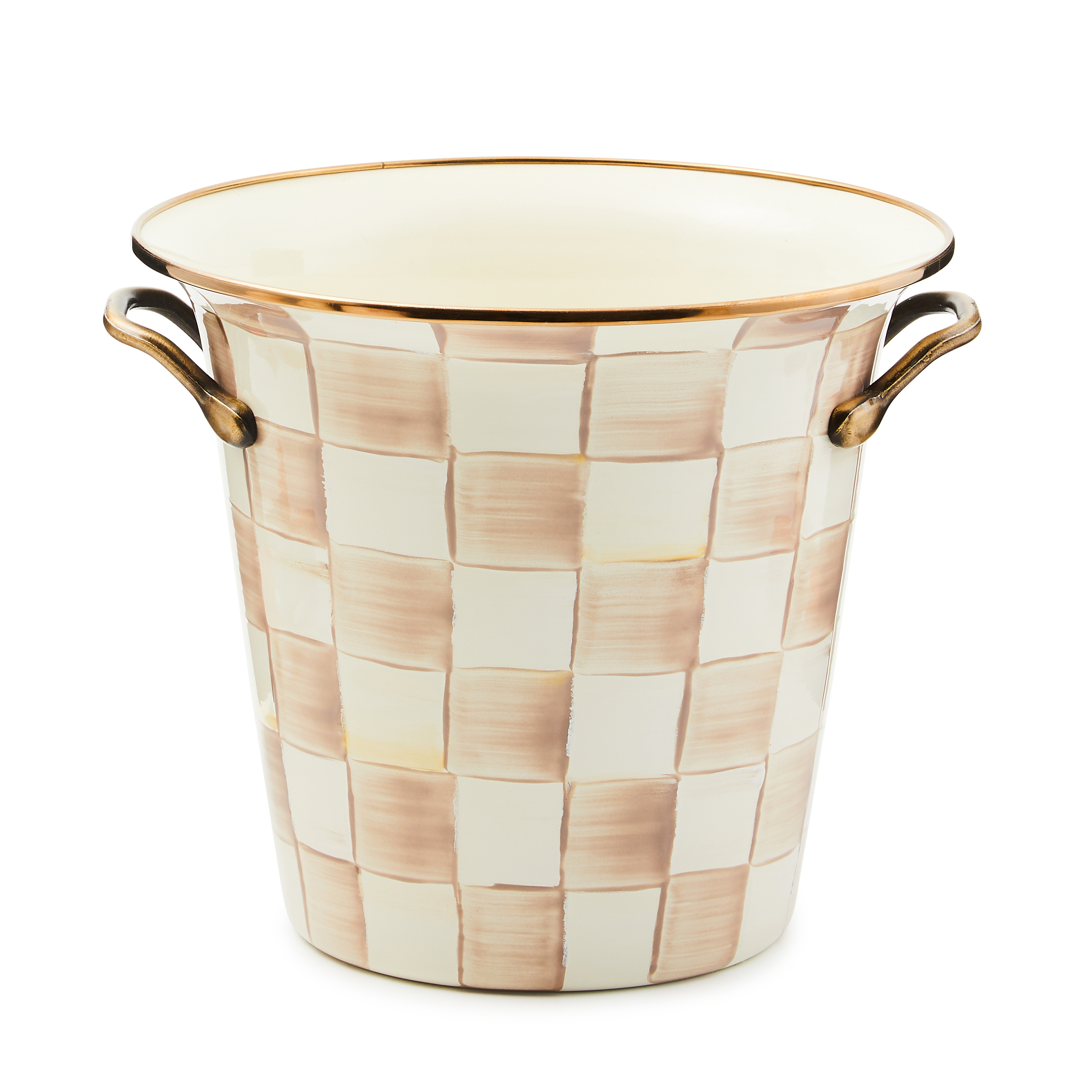 MacKenzie-Childs | Mocha Check Wine Cooler