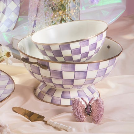Violet Check Everything Bowl