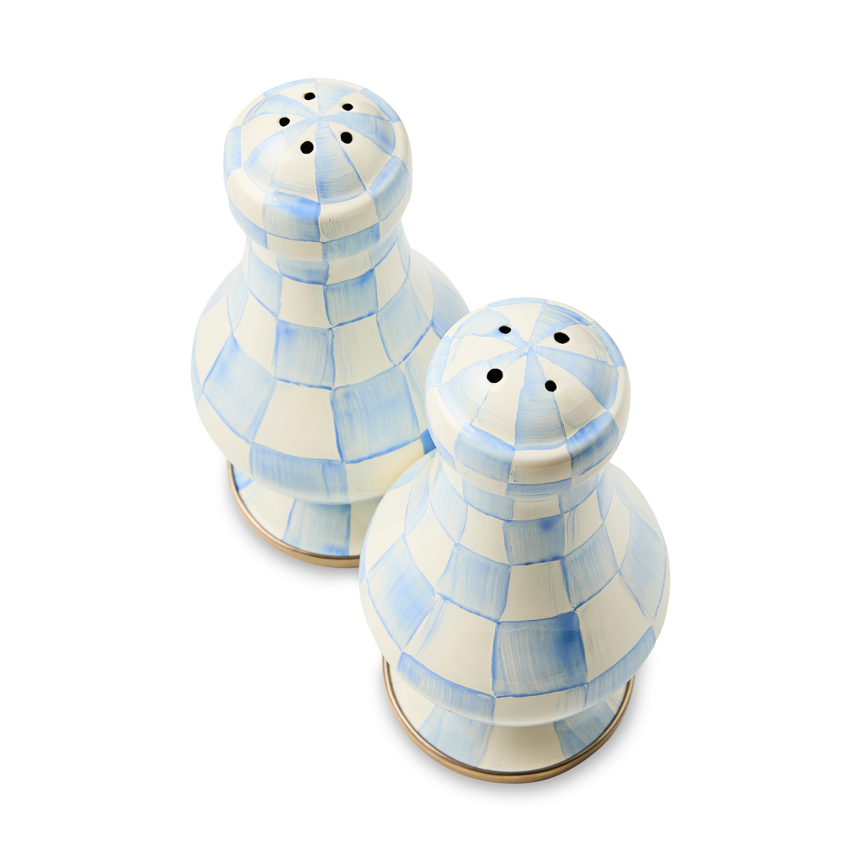 MacKenzie-Childs Sky Check Salt & Pepper Shakers