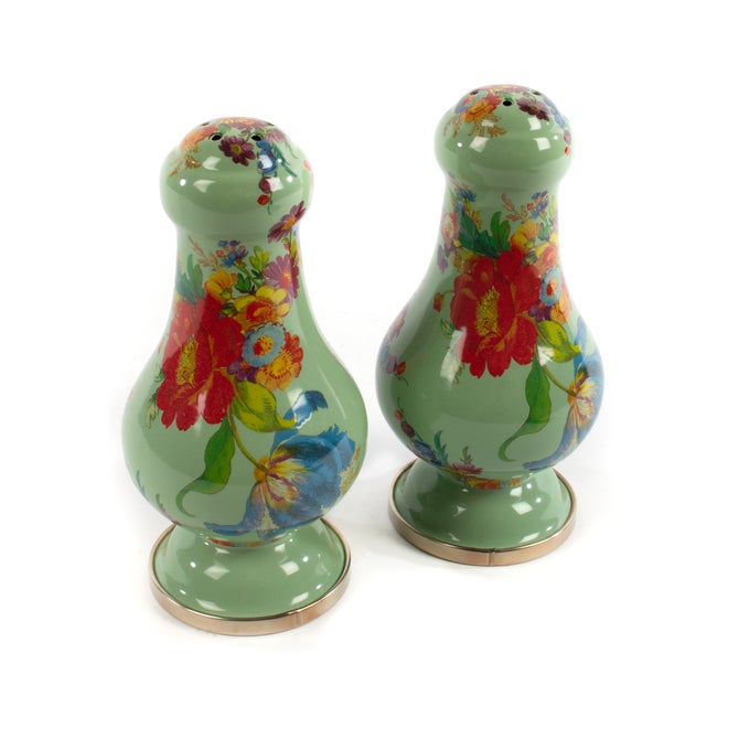 Green Flower Market Large Salt & Pepper Shakers image number 0