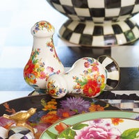 White Flower Market Large Salt & Pepper Shakers
