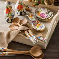 White Flower Market Large Salt & Pepper Shakers