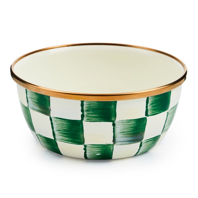Emerald Check Pinch Bowl image number 0