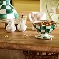 Emerald Check Ice Cream Dish