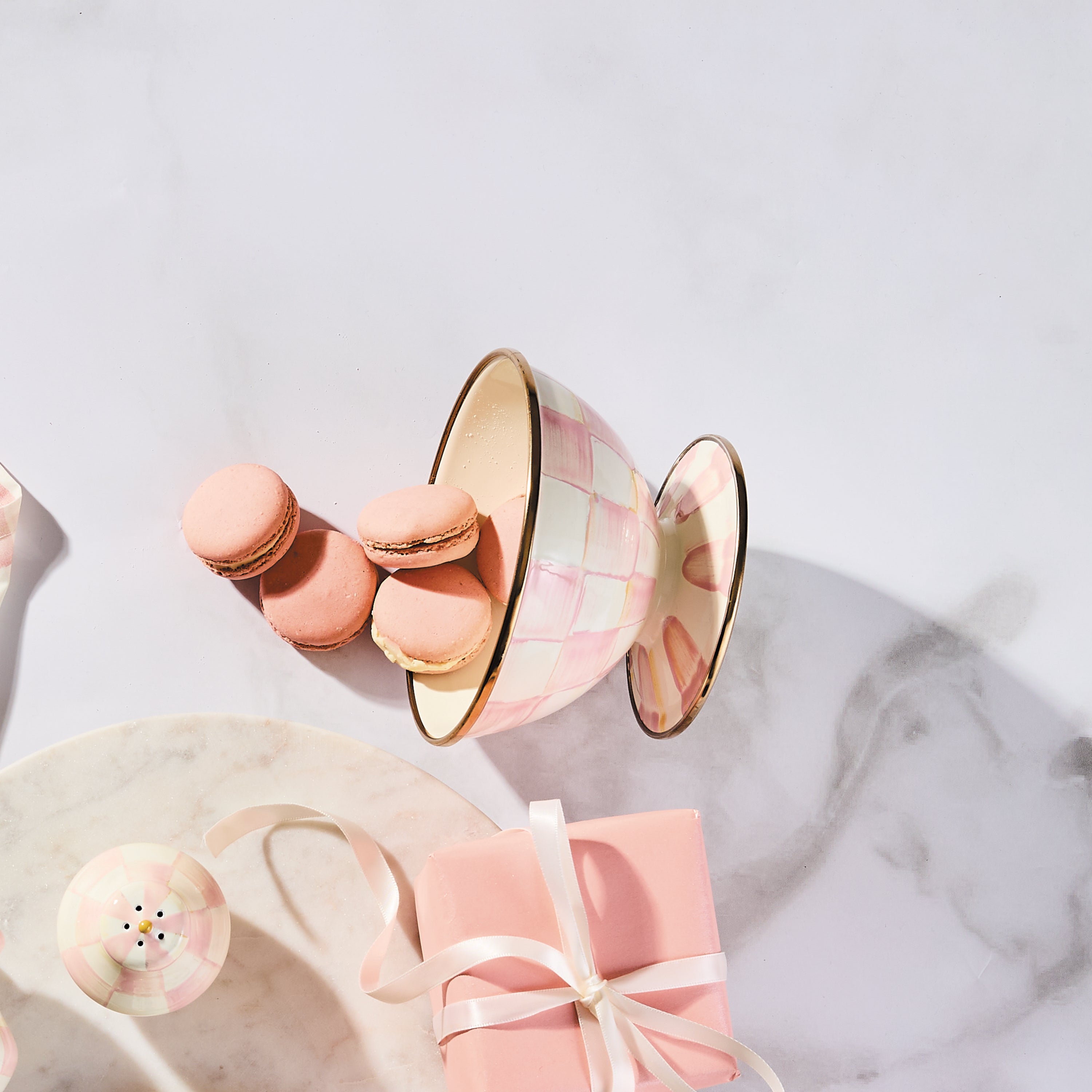 MacKenzie-Childs | Rosy Check Ice Cream Dish