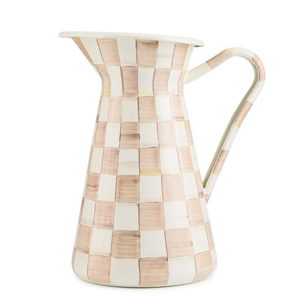 Mocha Check Large Practical Pitcher