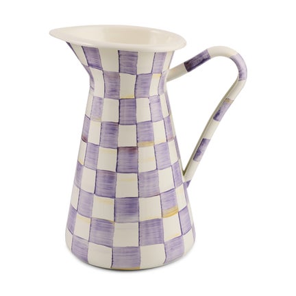 Violet Check Large Practical Pitcher