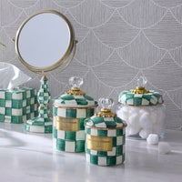 Emerald Check Small Kitchen Canister