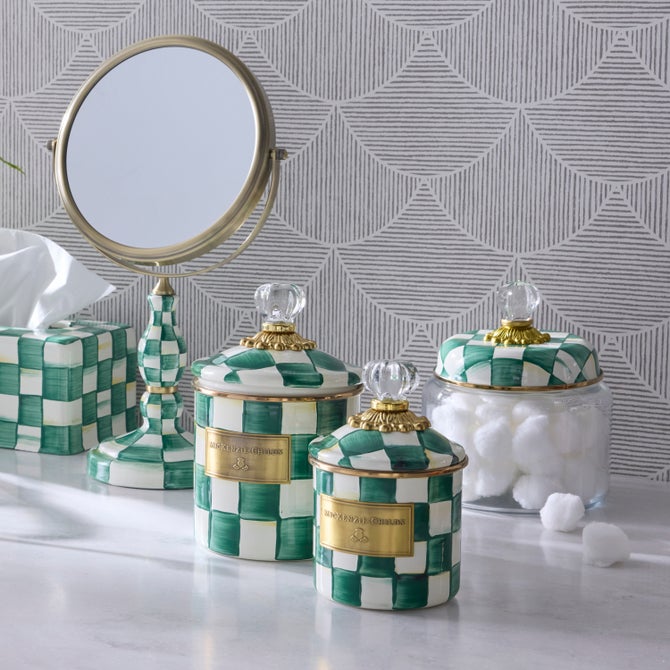 Emerald Check Small Kitchen Canister image number 4