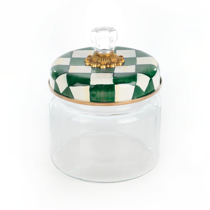 Emerald Check Small Kitchen Canister image number 0