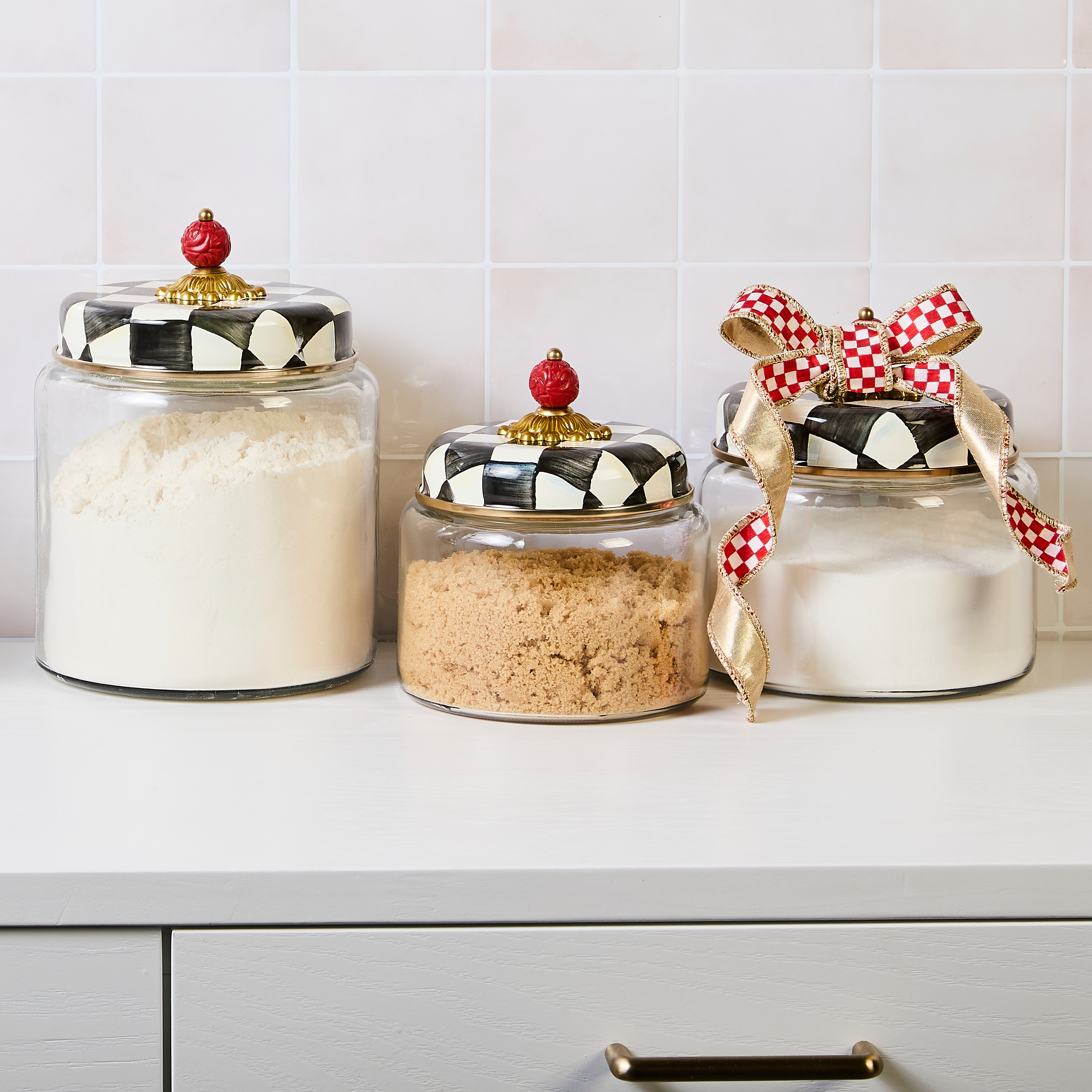MacKenzie-Childs | Courtly Check Small Kitchen Canister