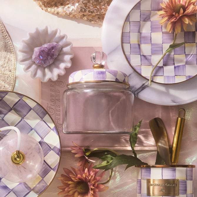 Violet Check Small Kitchen Canister image number 3