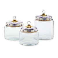 Violet Check Small Kitchen Canister