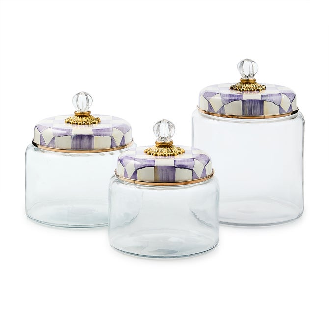 Violet Check Small Kitchen Canister image number 2