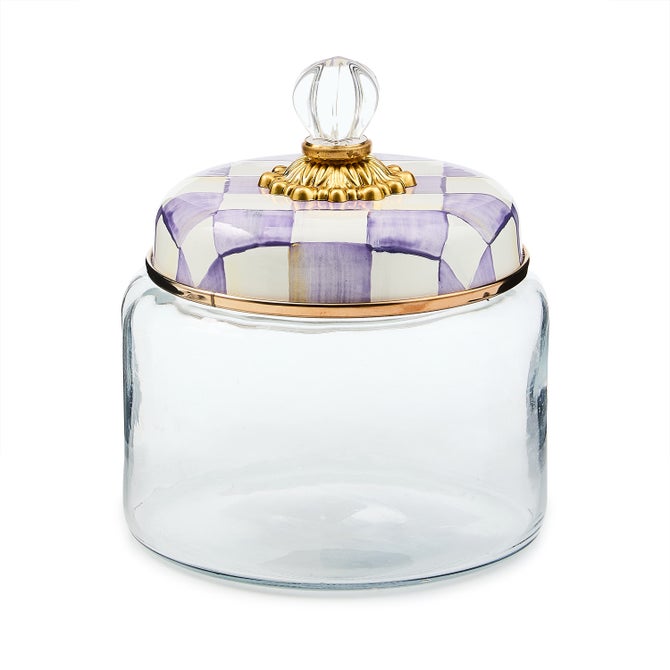 Violet Check Small Kitchen Canister image number 0