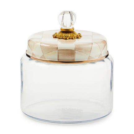 Mocha Check Medium Kitchen Canister