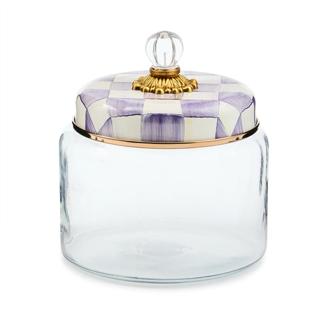 Violet Check Medium Kitchen Canister image number 0
