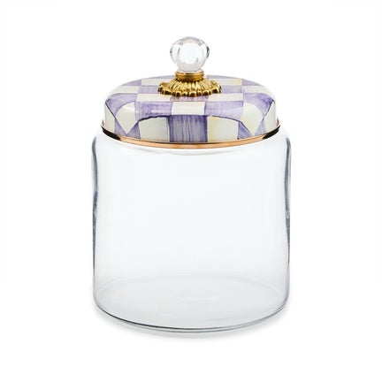 Violet Check Large Kitchen Canister