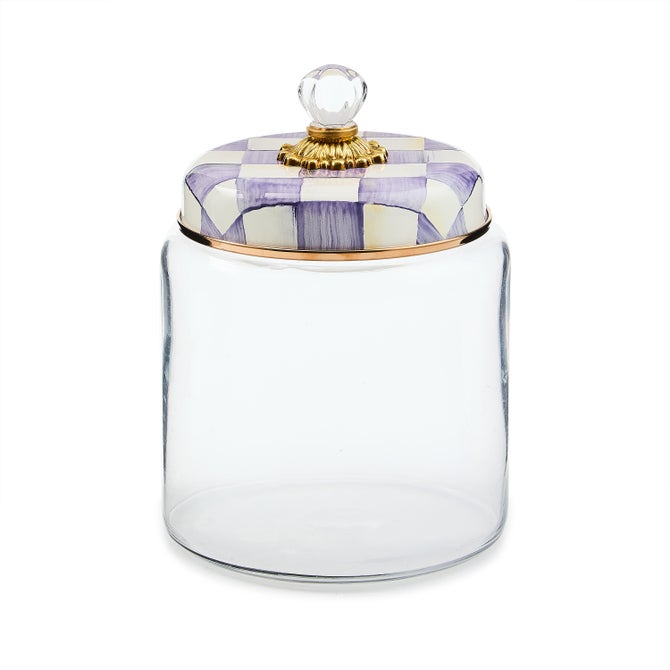 Violet Check Large Kitchen Canister image number 0