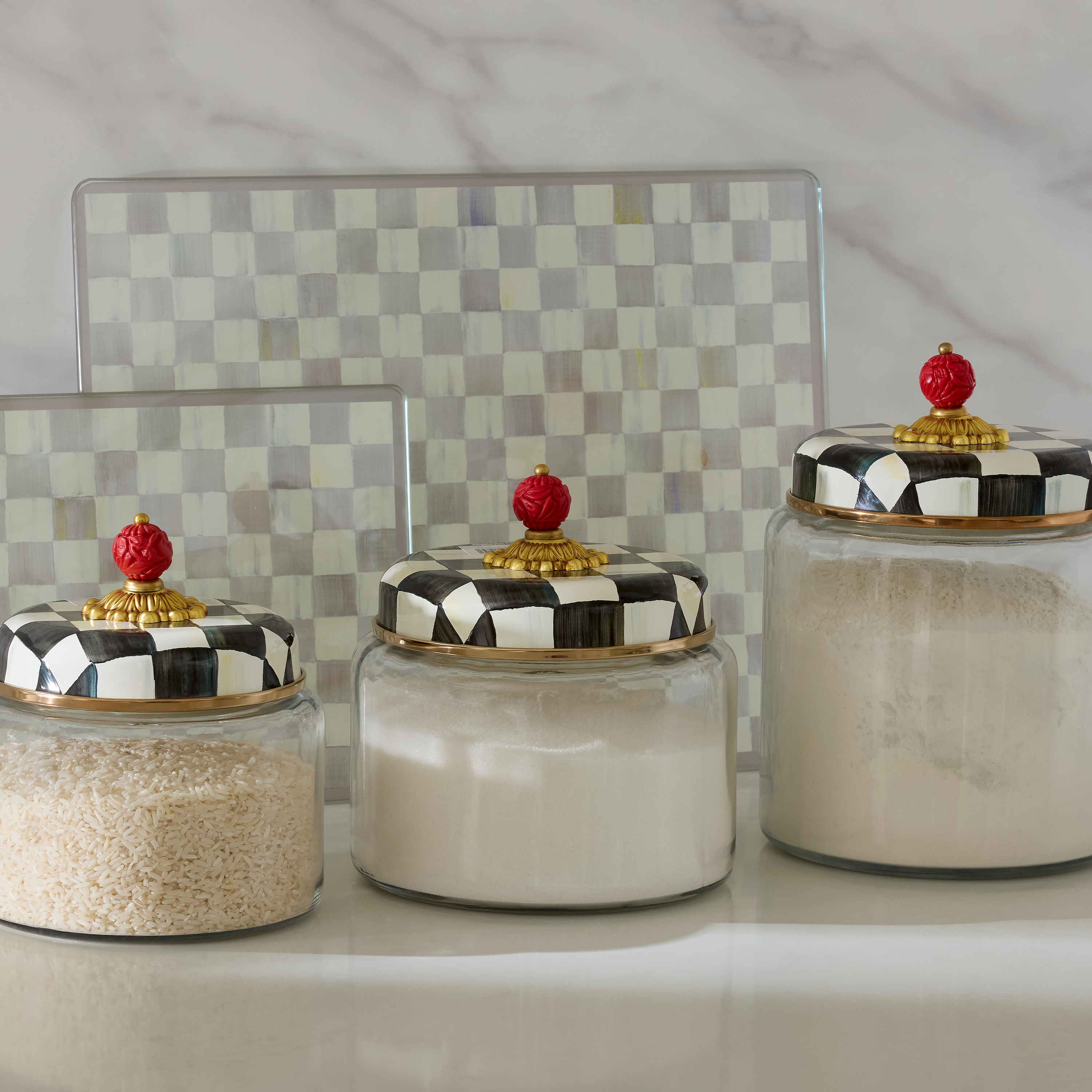 MacKenzie-Childs | Courtly Check Kitchen Canister Set